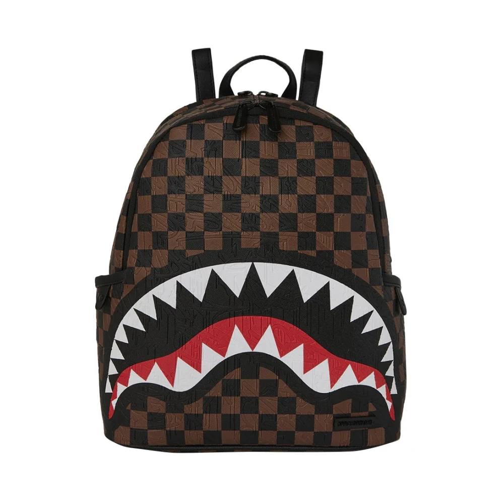 Sprayground Women's Brown Shark Mouth Print Backpack
