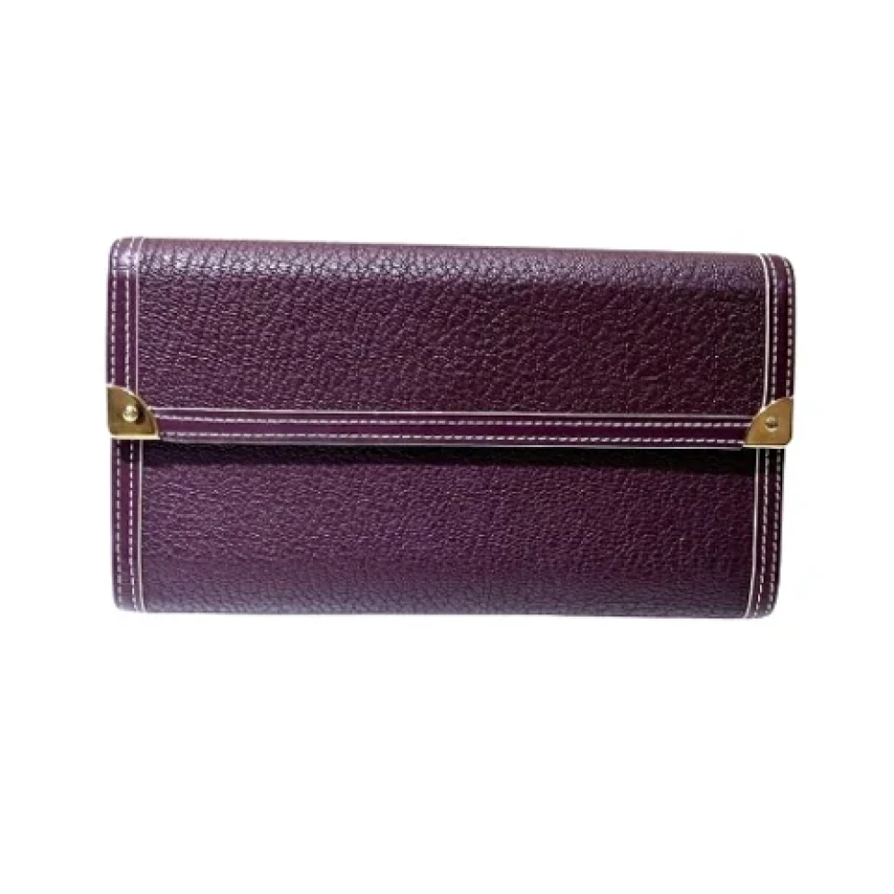 Louis Vuitton Vintage Pre-owned Leather wallets Purple Dames