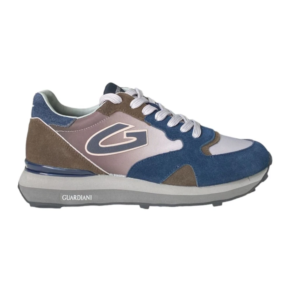 Alberto Guardiani Blauwe Lage Sneakers Heren Schoenen Veelkleurig Multicolor