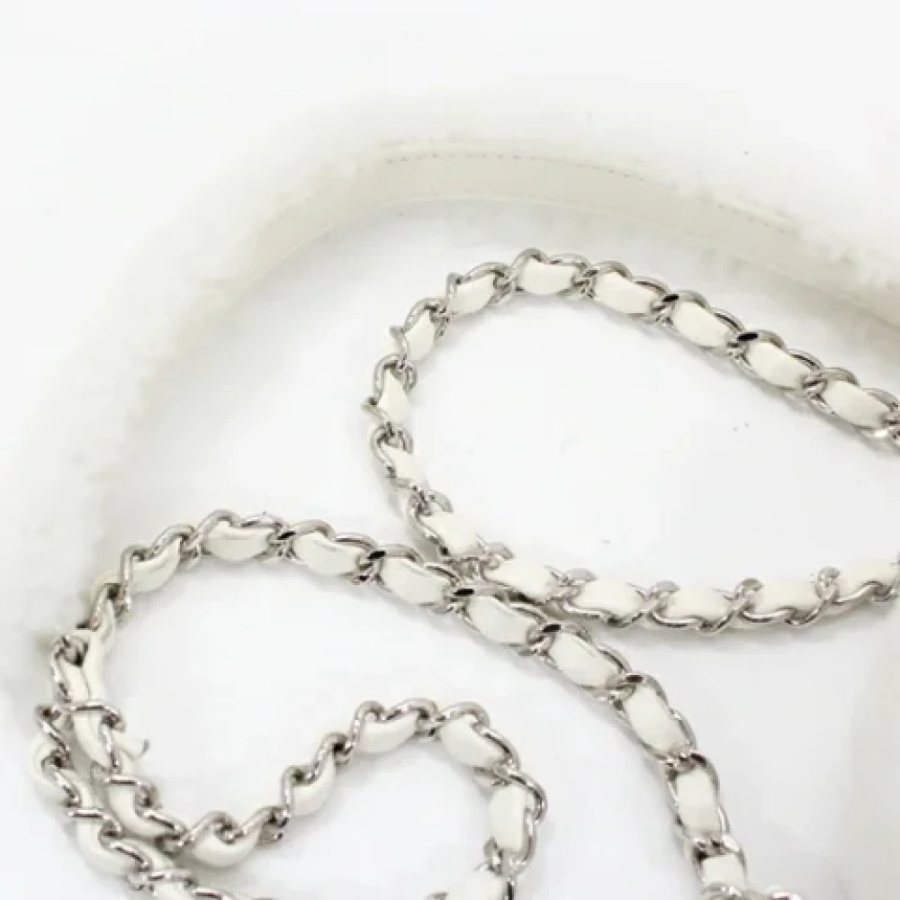 Chanel Vintage Pre-owned Leather chanel-bags White Dames