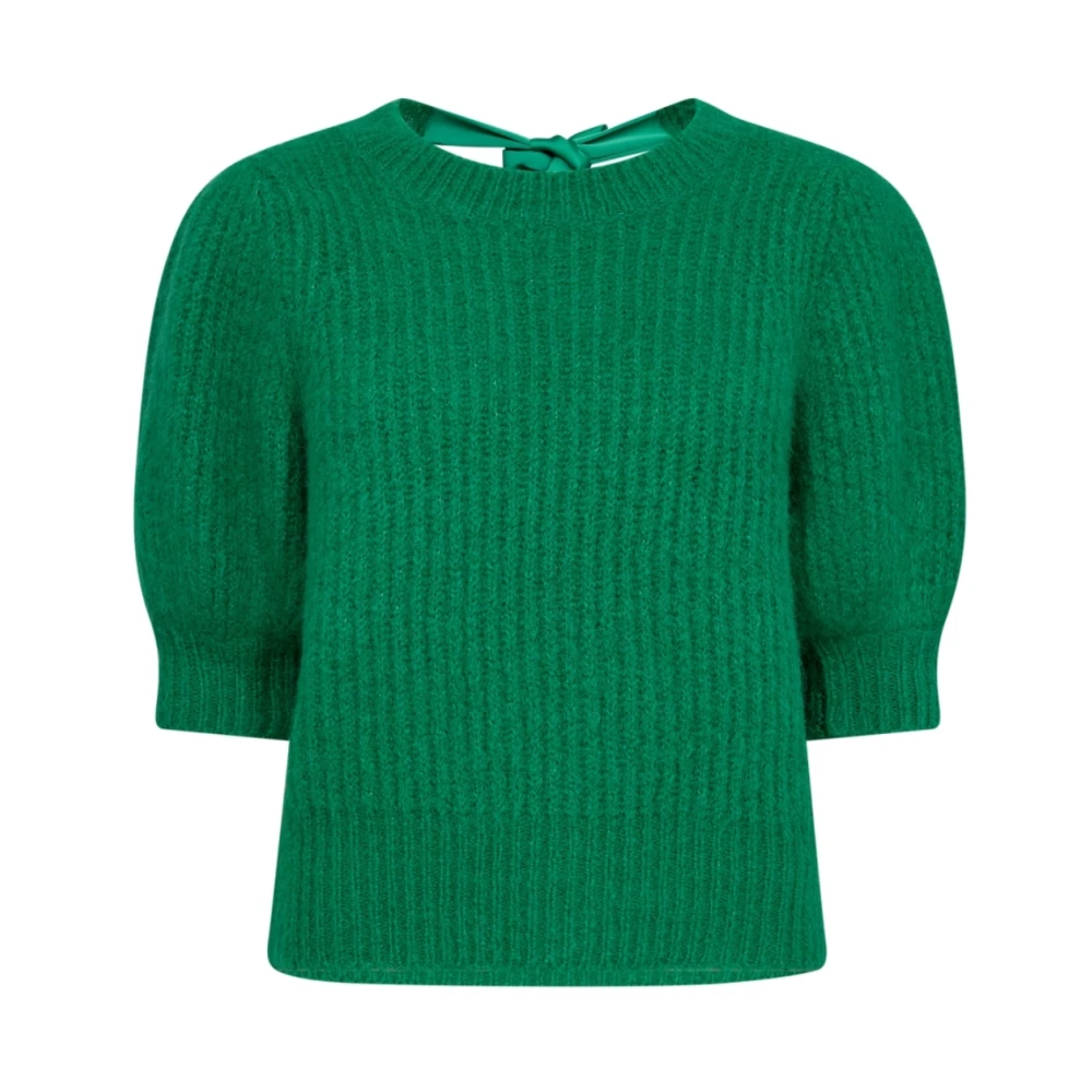 Co'Couture Groene trui met open rug Green Dames