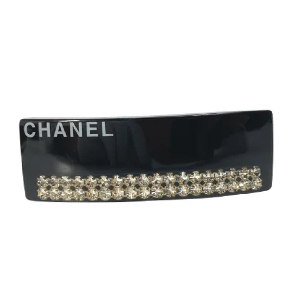 Chanel Vintage Pre-owned Plastic hair-accessories Black Dames