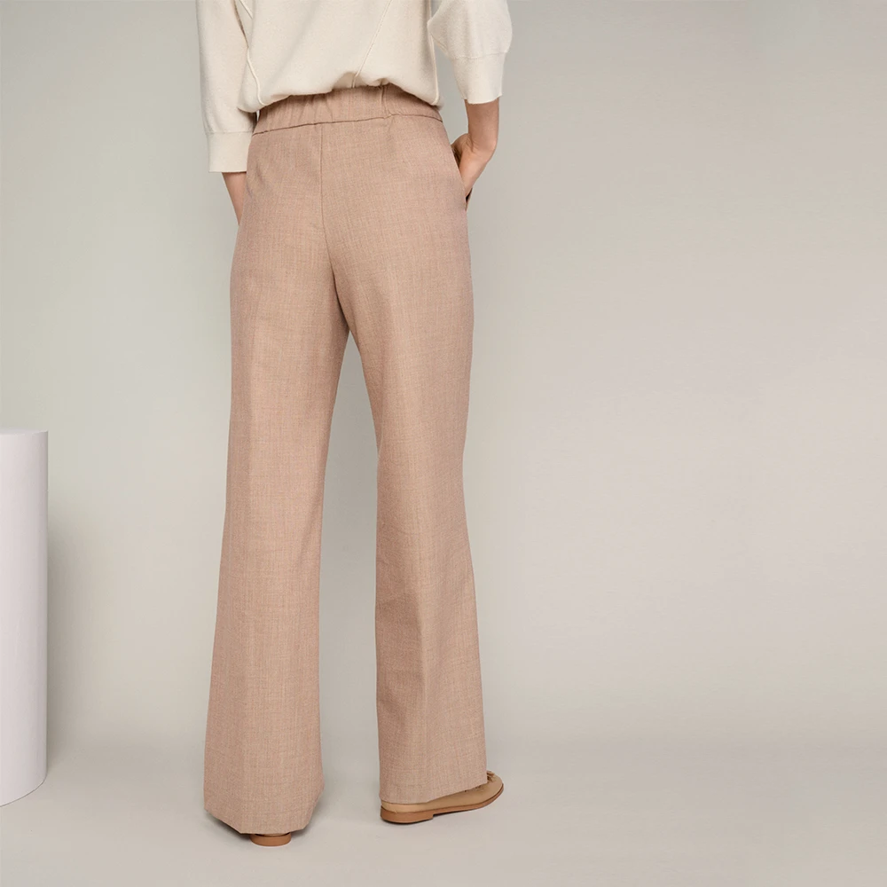 Marie Méro Kameel Wijde Broek Brown Dames