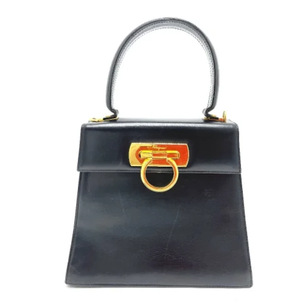 Salvatore Ferragamo Pre-owned Leather handbags Black Dames