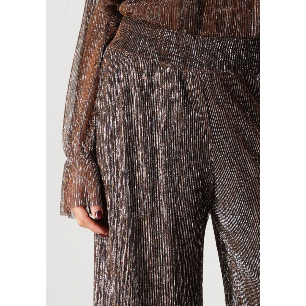 Notre-v Bronzen Pantalon voor stijlvolle vrouwen Brown Dames