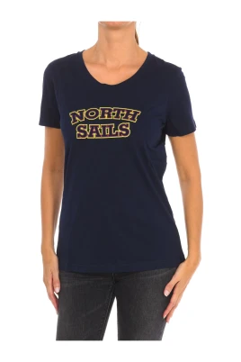 Kortärmad T-shirt med ribbad hals