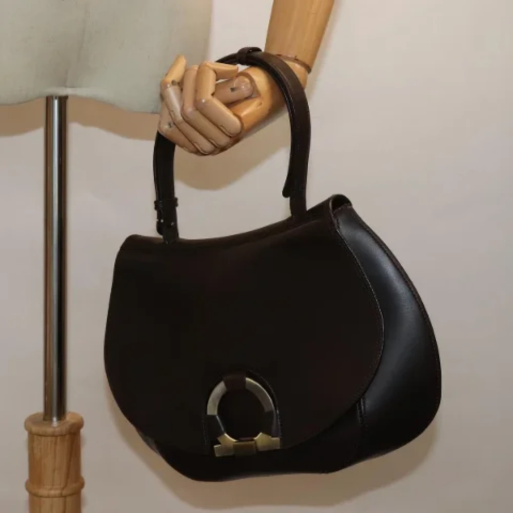 Salvatore Ferragamo Pre-owned Leather handbags Brown Dames