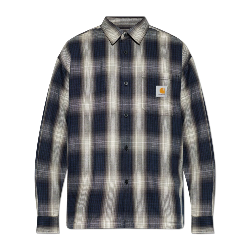 Carhartt Wip Men's Blue Casual Shirts, M, Harlin Shirt