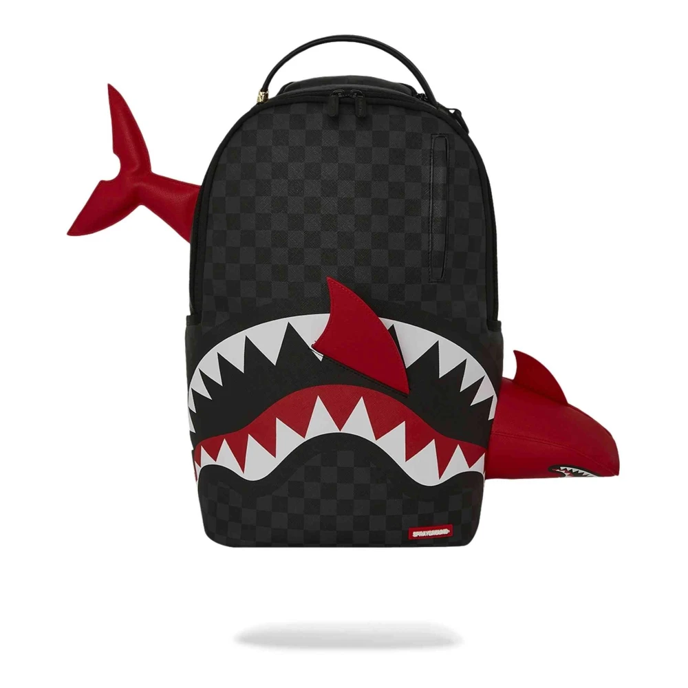 Sprayground Unisex Black Shark Smashed Through Dlx Backpack