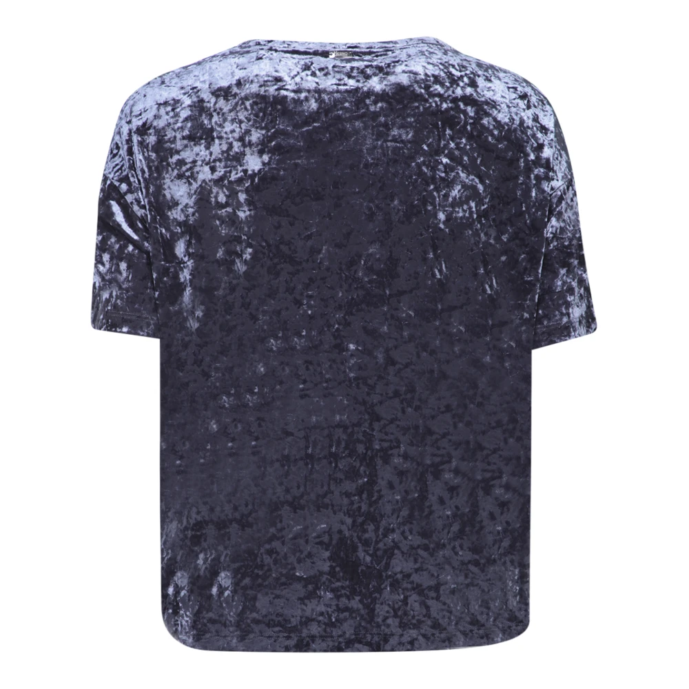 Herno Luxe Velvet Korte Mouw T-shirt Gray Dames