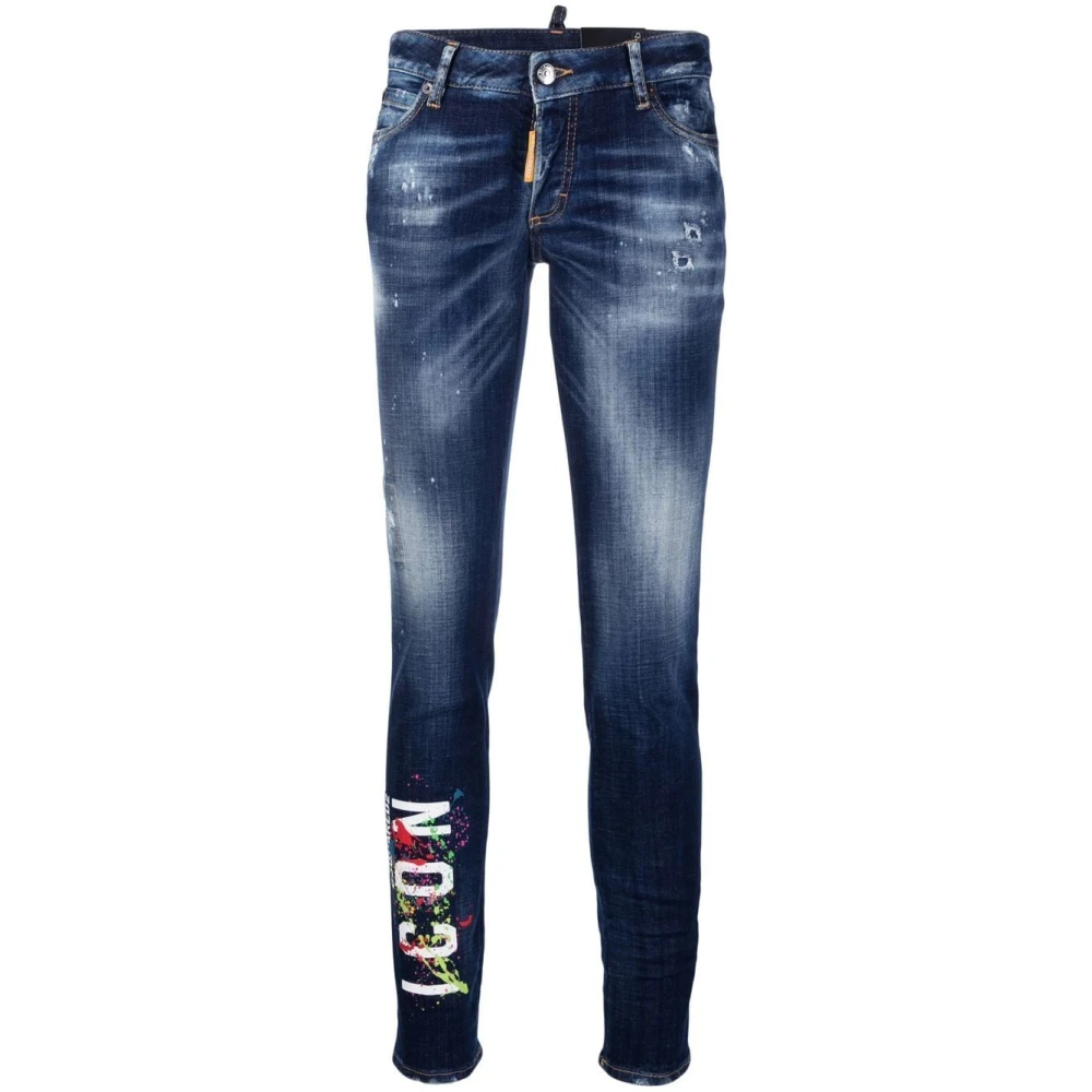 Dsquared2 Blauwe Skinny Jeans Jennifer Icon Blue Dames