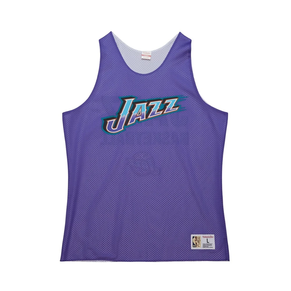 Mitchell & Ness Vintage Logo Reversible Mesh Tank Top Purple Heren