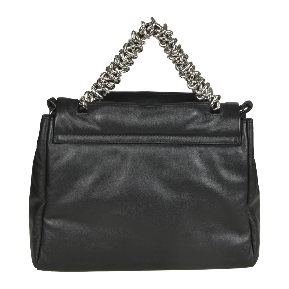 Orciani Zwarte Leren Tassen Collectie Black Dames