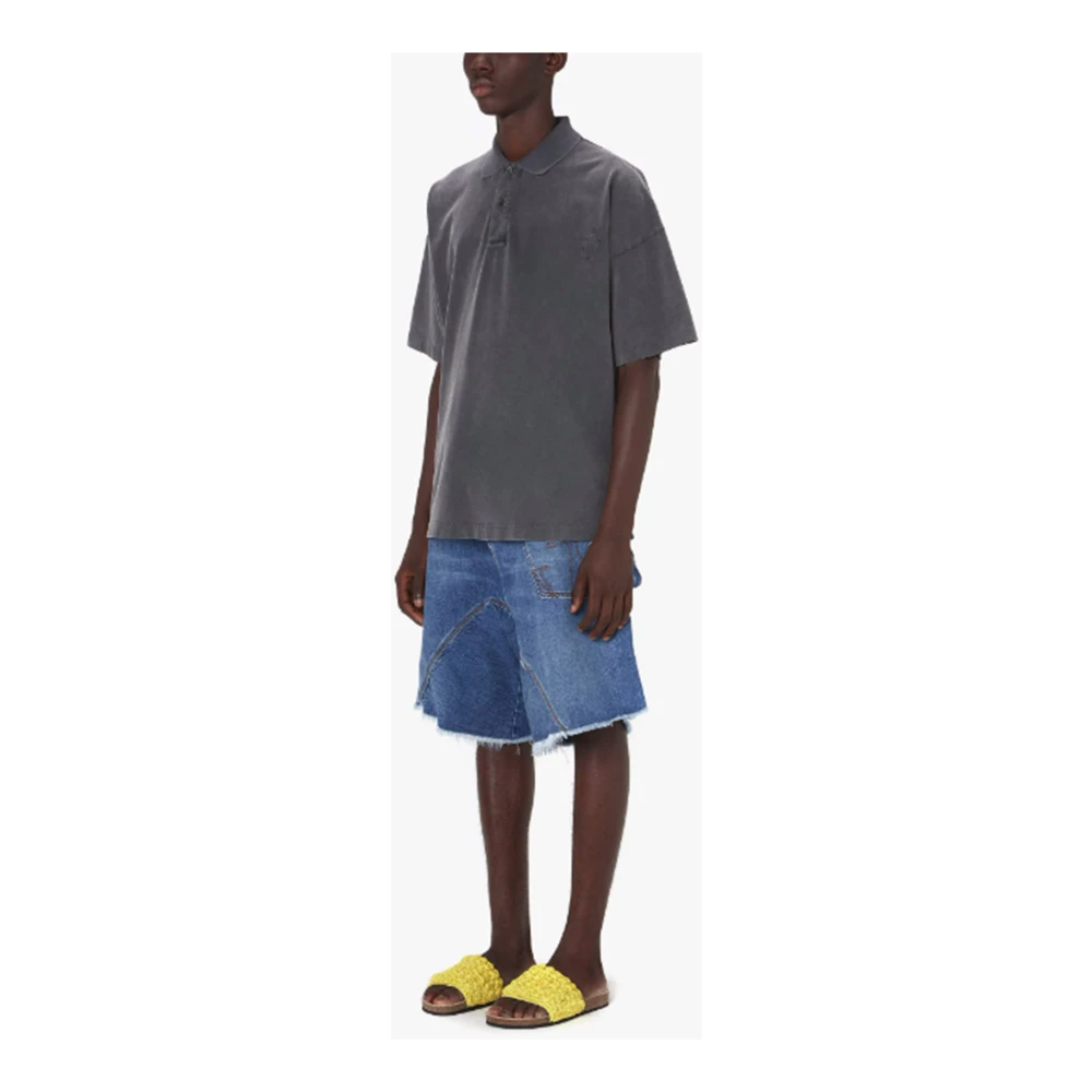 JW Anderson Anker Logo Katoenen T-shirt Grijs Gray Heren