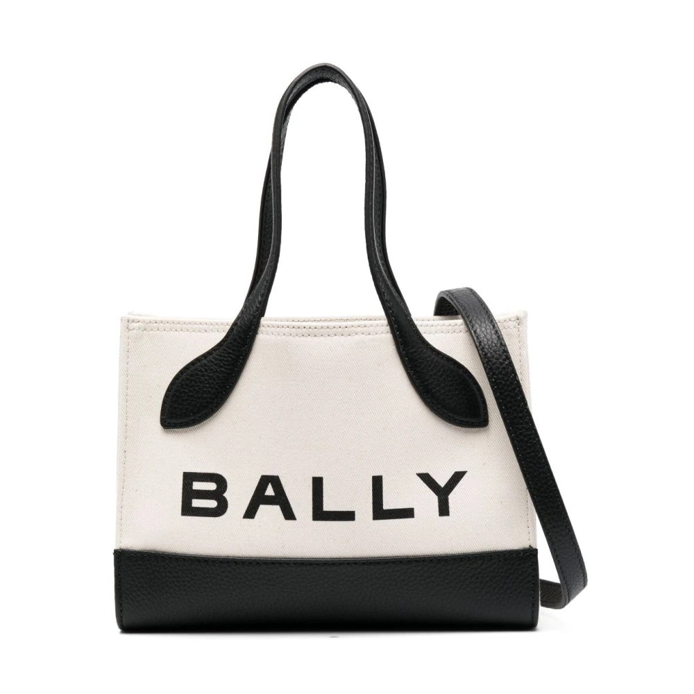 Bally Logo-Print Kleurblok Tas White Dames