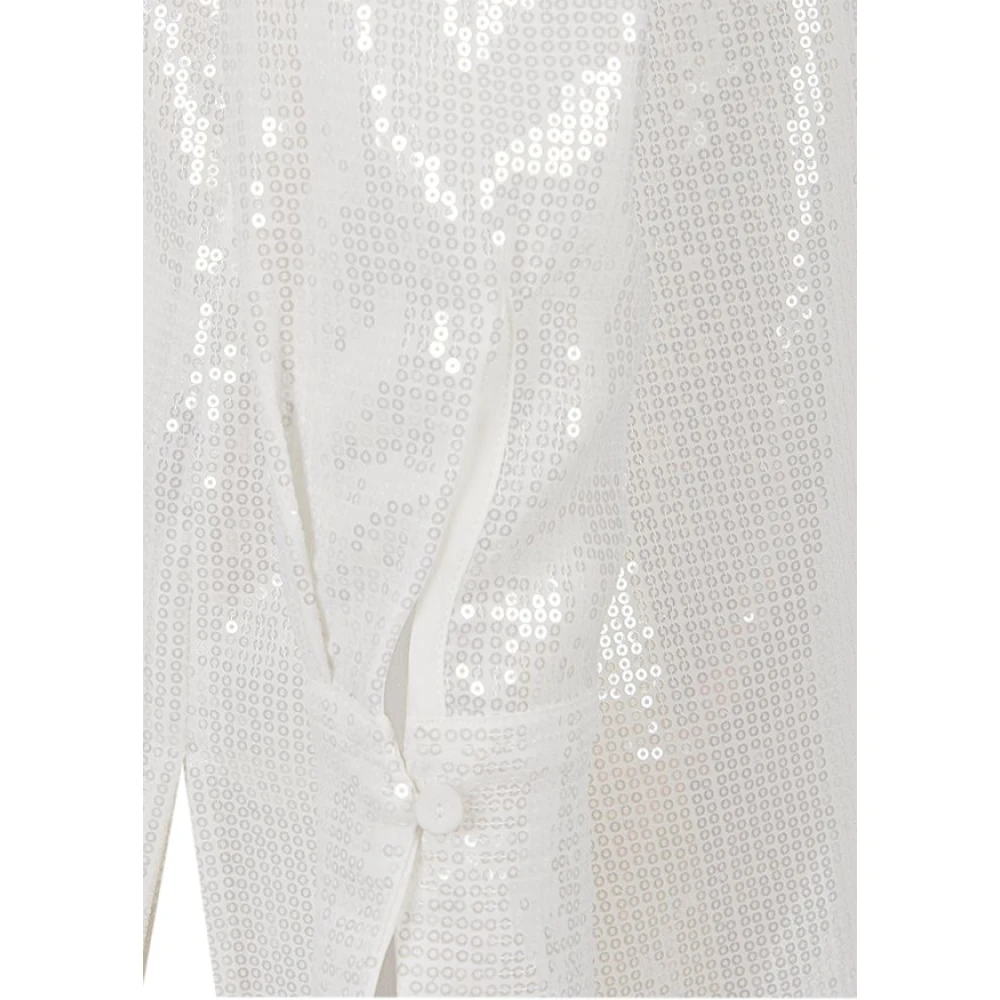 RIANI Luxe Damesblouse met Fonkelende Pailletten White Dames
