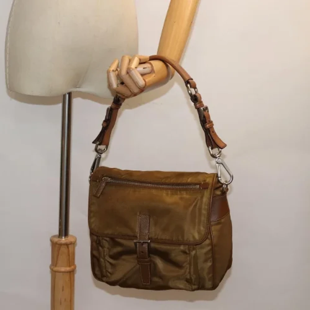 Prada Vintage Pre-owned Fabric prada-bags Brown Dames