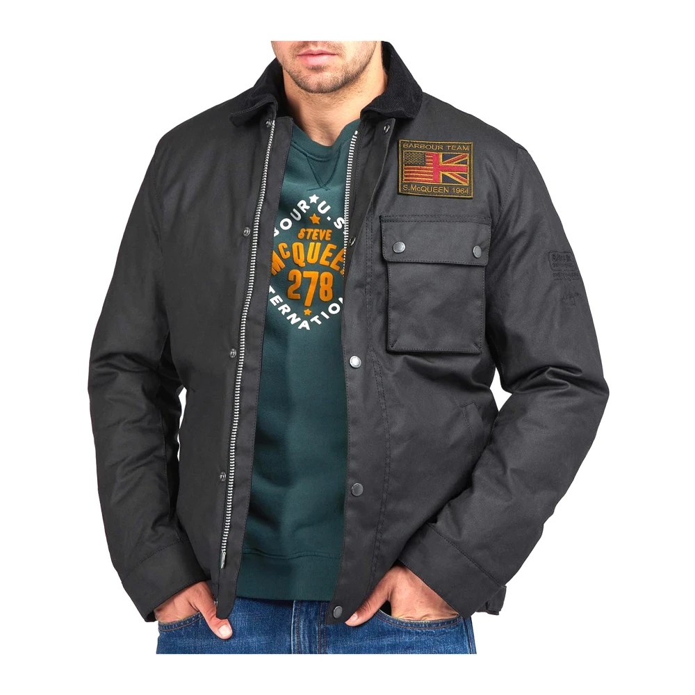 Barbour Workers Wax Jacket Black Heren