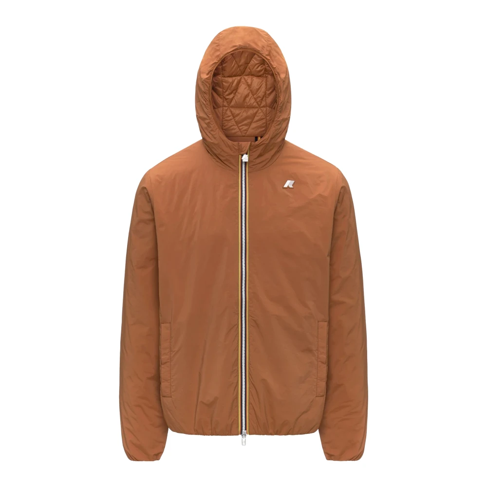 K-Way Men's Orange Jack Plain Warm Jacket - Rain Jackets - Xl - Jackets