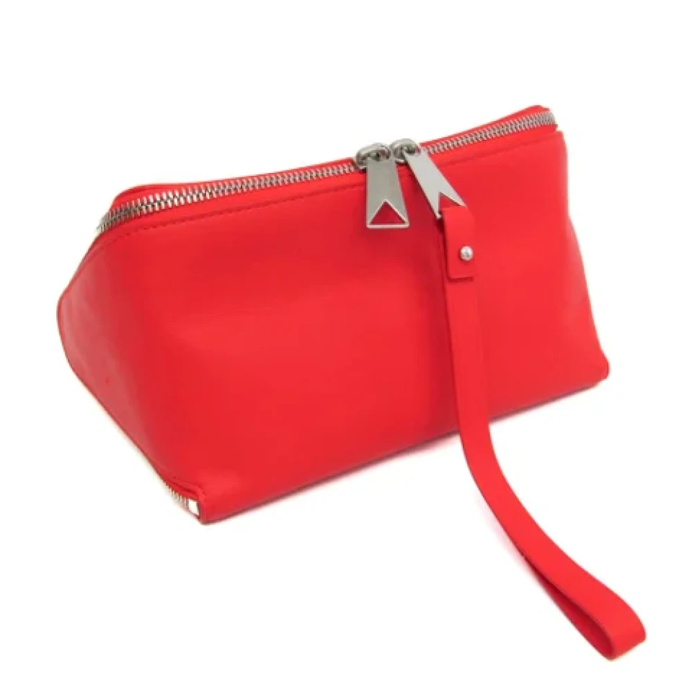 Bottega Veneta Vintage Pre-owned Leather clutches Red Dames