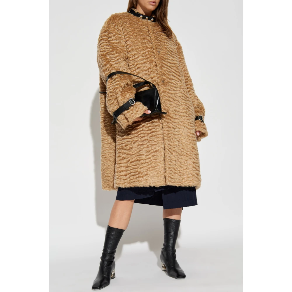 Jil Sander Mohair jas Beige Dames