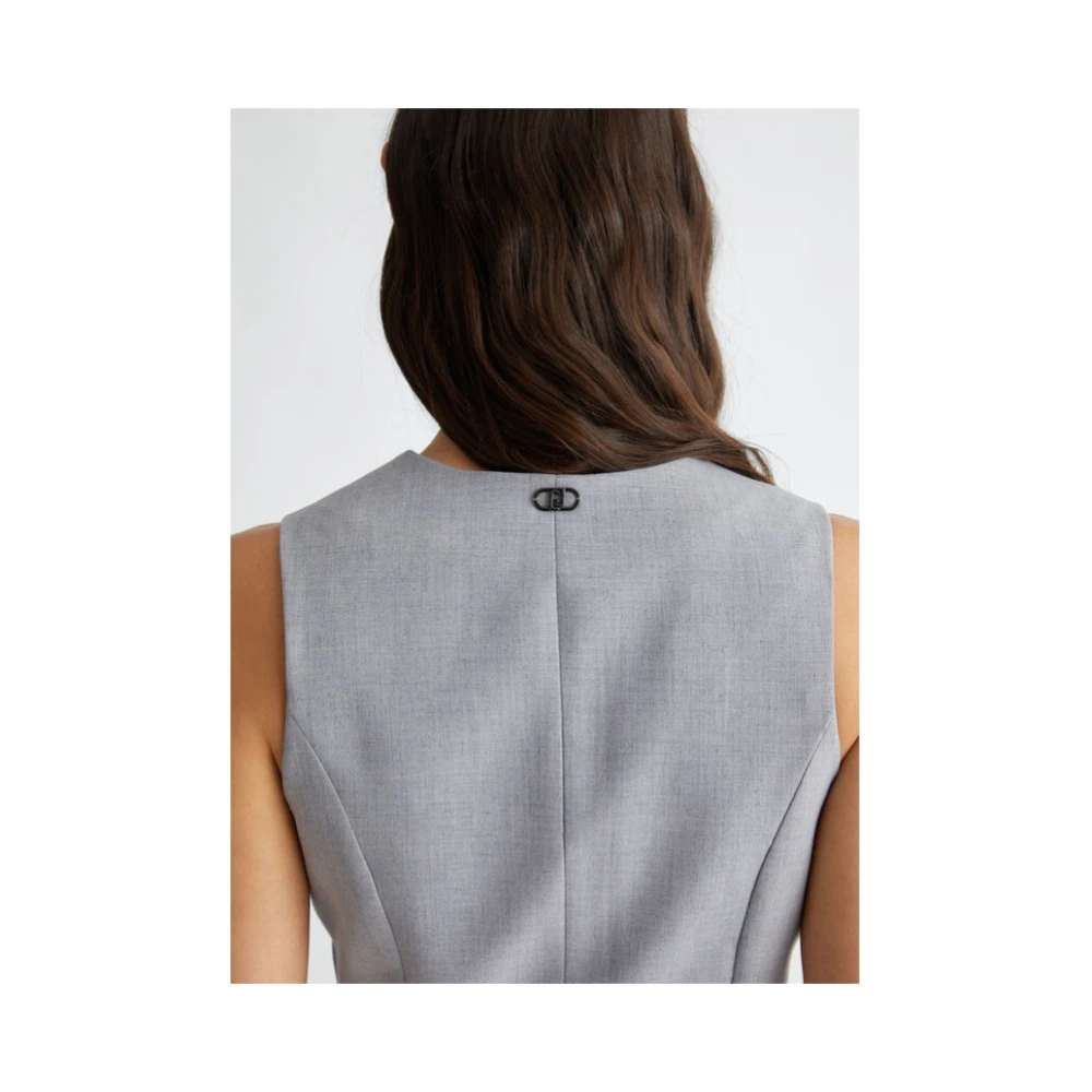 Liu Jo Twill Gilet Array Large Gray Dames