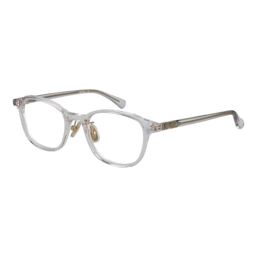 Max Mara Women's Gray Glasses, One Size, Transparent Optical Frames Square Full-Rim