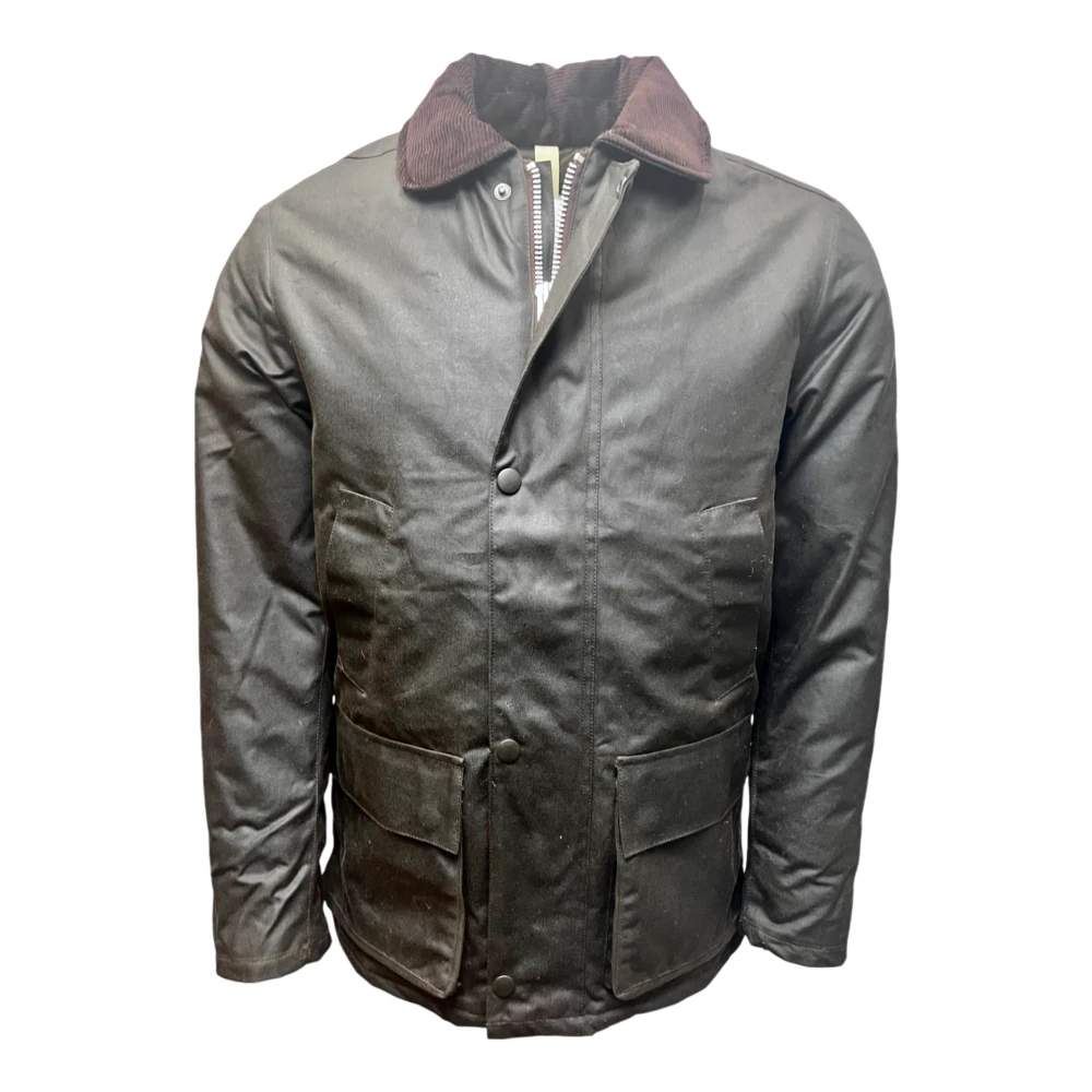 Brixtol Textiles Bruine Gewaxte Jas Curtis Model Brown Heren