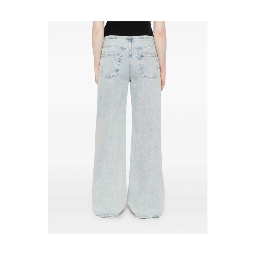 7 For All Mankind Wijde Jeans Denim Blue Dames