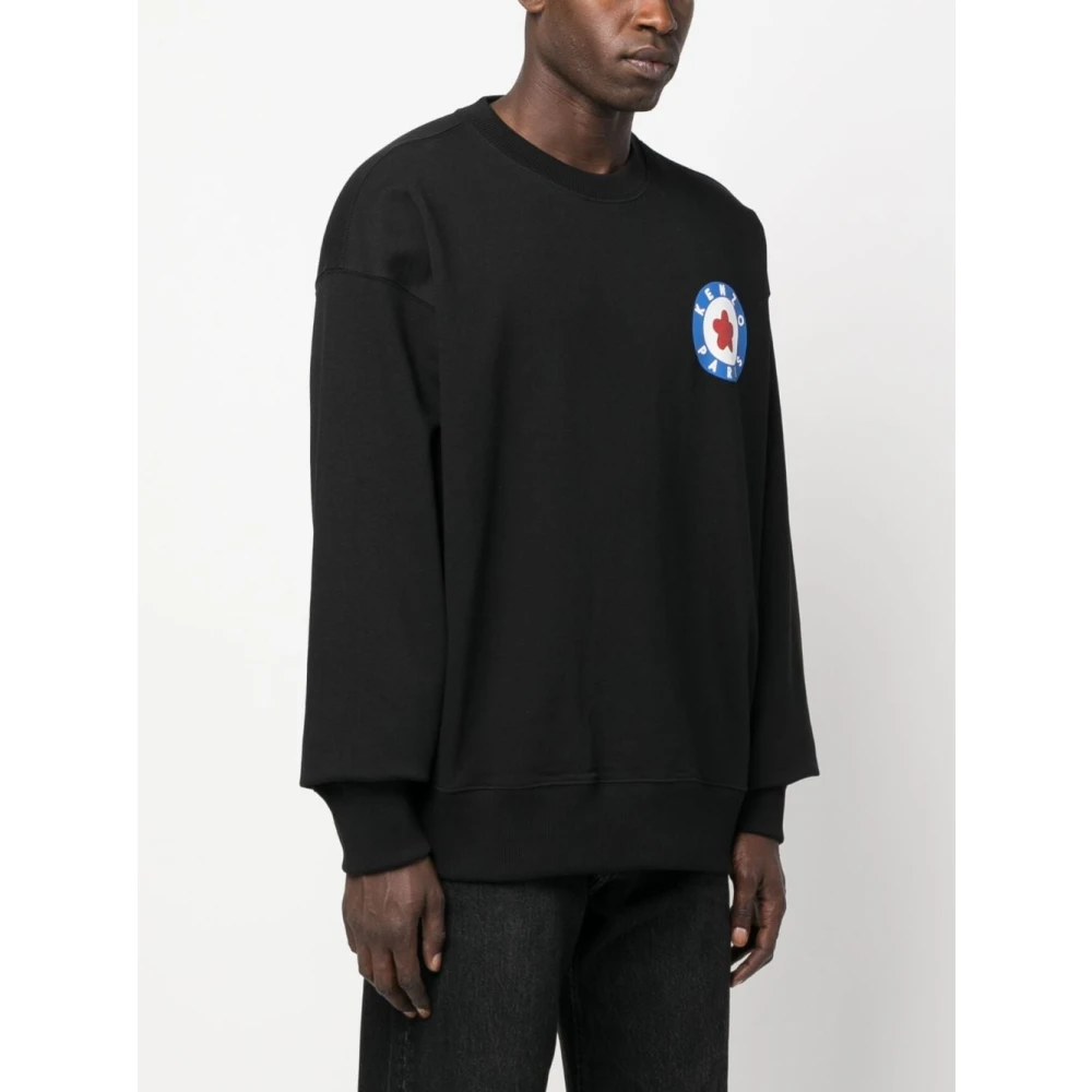 Kenzo Zwarte Logo-Print Trui Black Heren