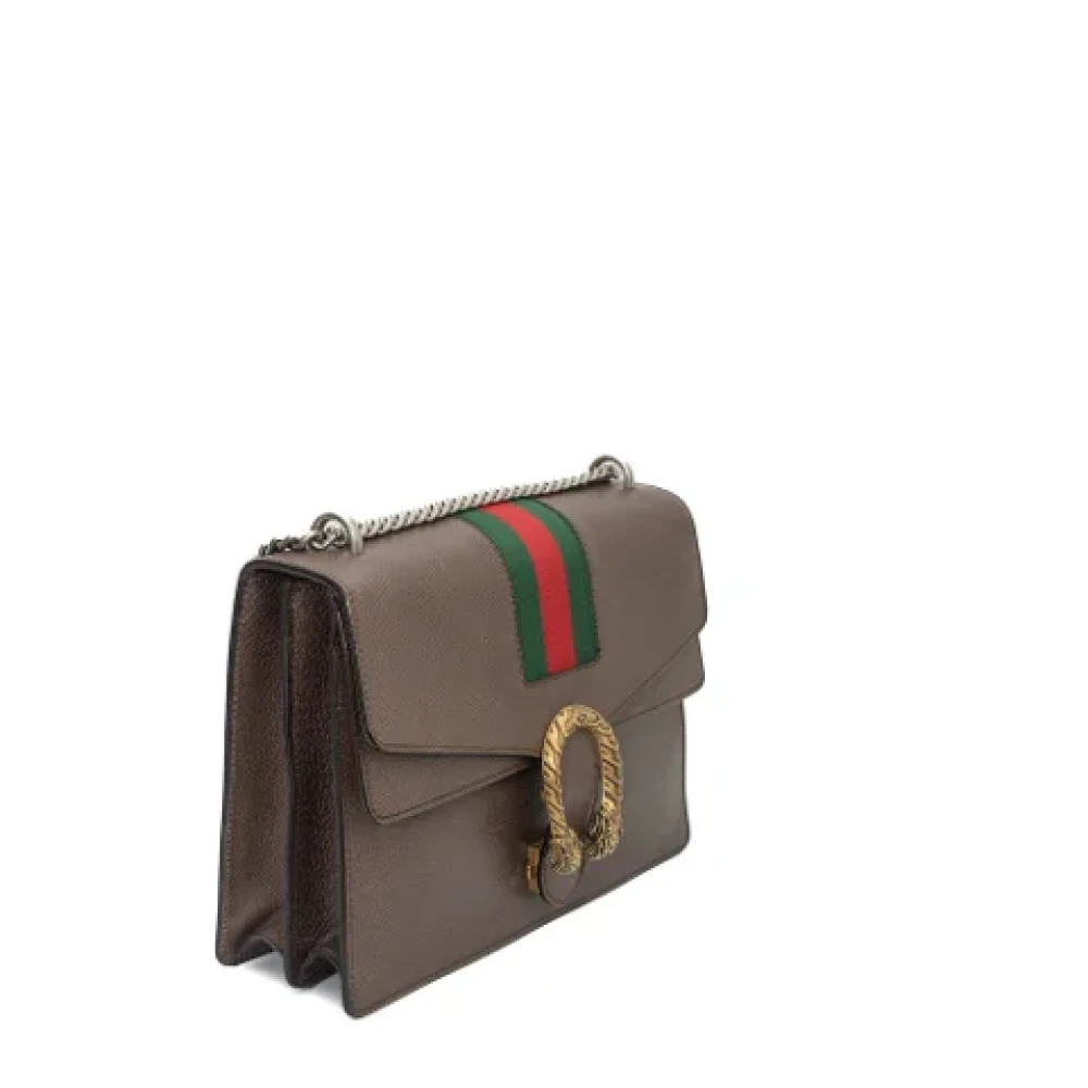 Gucci Vintage Pre-owned Leather gucci-bags Brown Dames