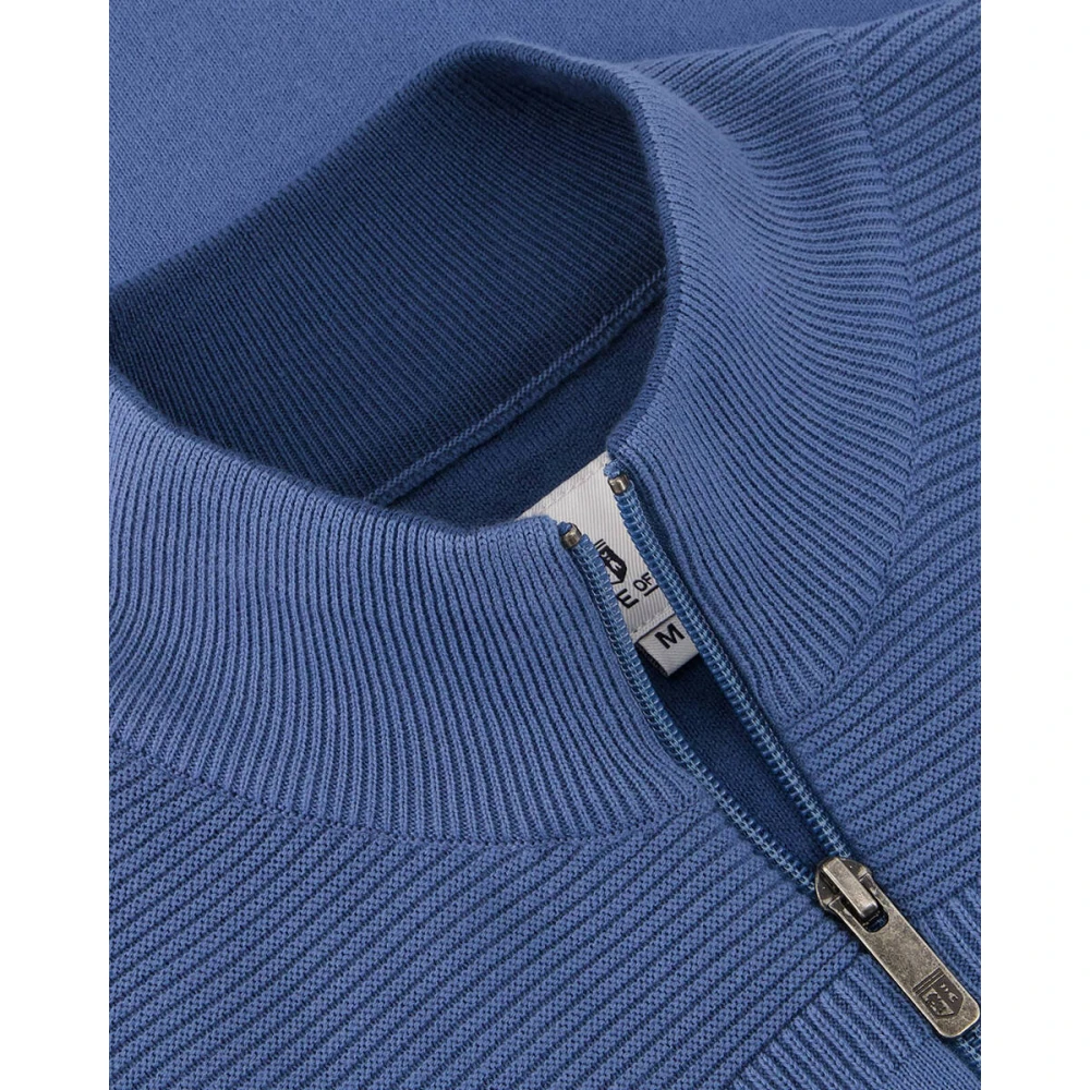 State of Art Eenvoudige Cardigan Vest Blue Heren