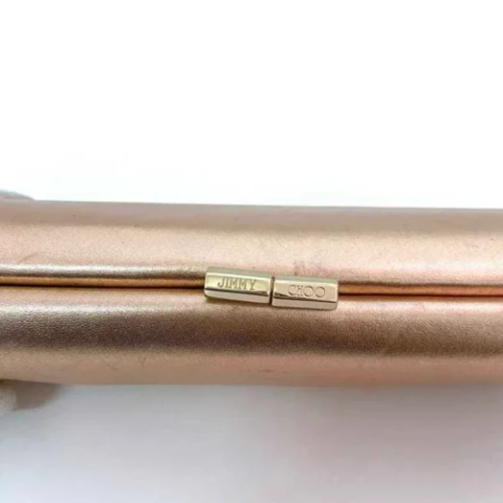 Jimmy Choo Pre-owned Leather clutches Pink Dames