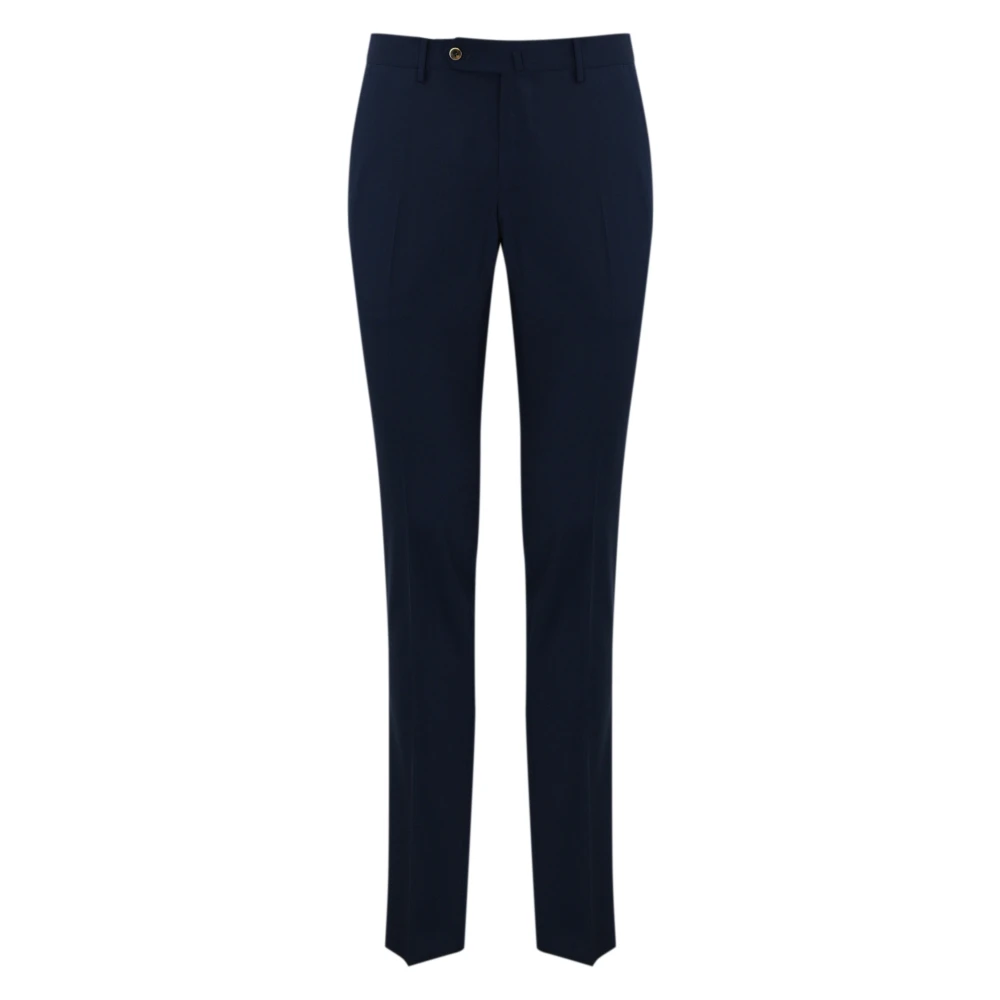 PT Torino Blauwe Slim Fit Wollen Broek Blue Heren