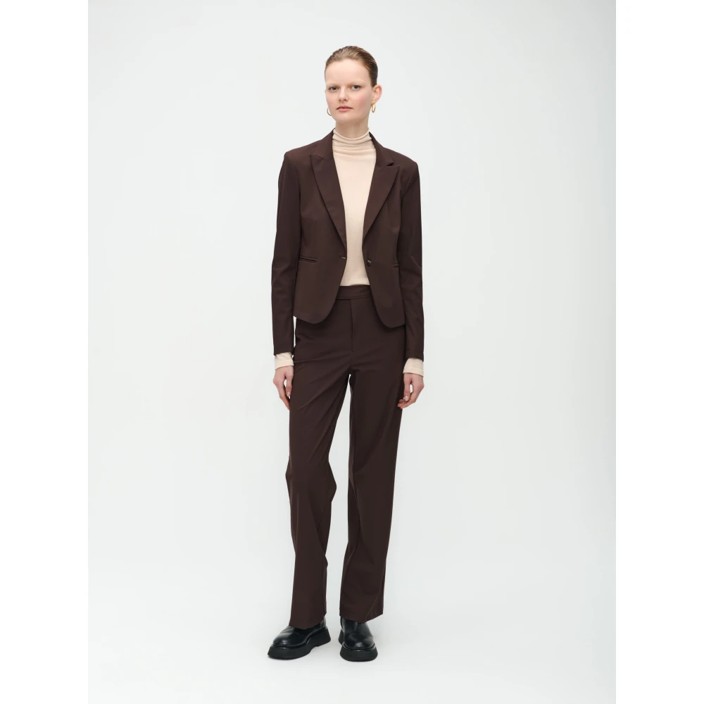 Jane Lushka Elvira Blazer Technical Jersey Brown Dames
