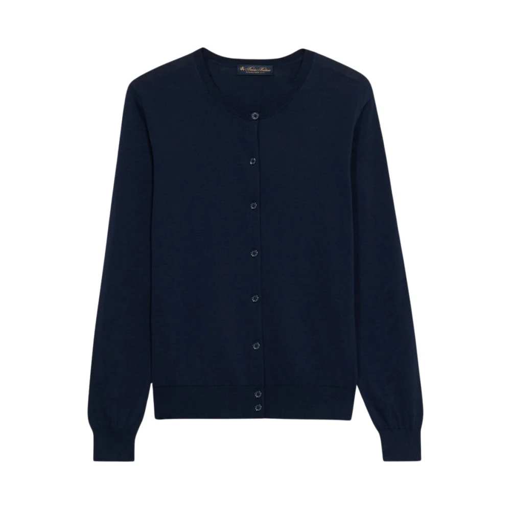 Brooks Brothers Blue Cotton Cardigan - Female - Cardigans - Xs - Knitwear
