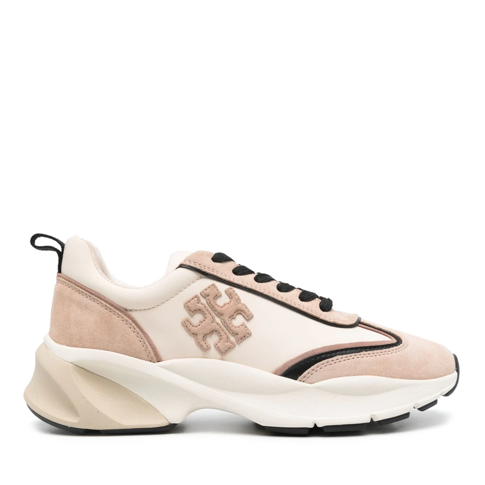 Tory Burch Beige Sneakers Mesh Fotbädd Gym Skor Beige, Dam