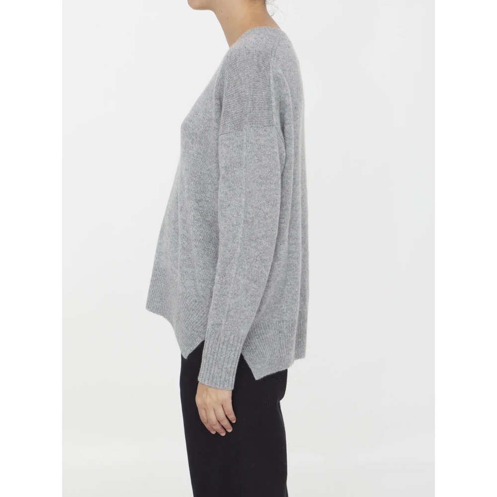 allude Longsleeve Trui met Ronde Hals Gray Dames