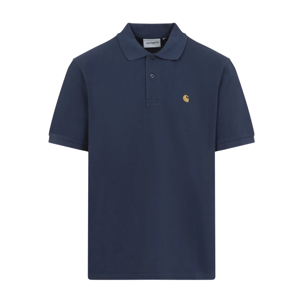 Carhartt WIP Chase Piquet Polo Shirt in Dusky Blue Heren