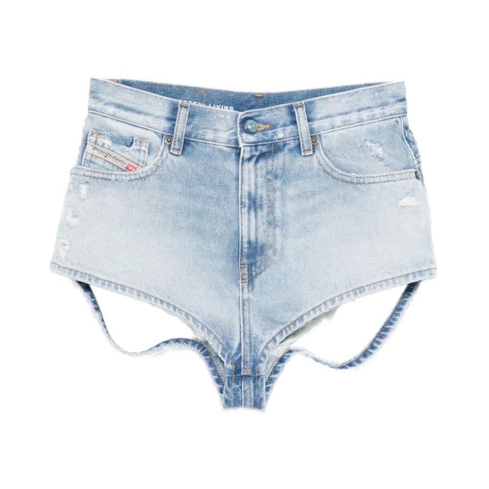 Diesel Women's Blue Denim Shorts, W25, De-Lunar Shorts