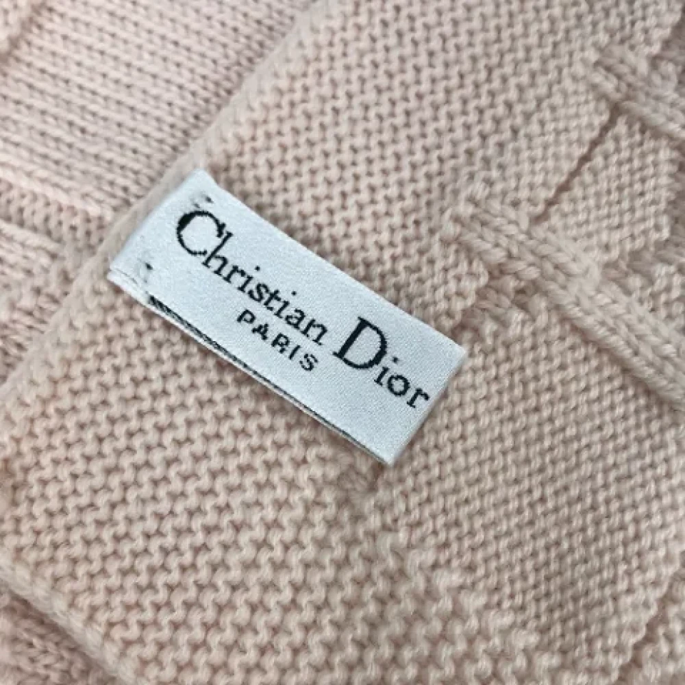 Dior Vintage Pre-owned Wool scarves Pink Dames