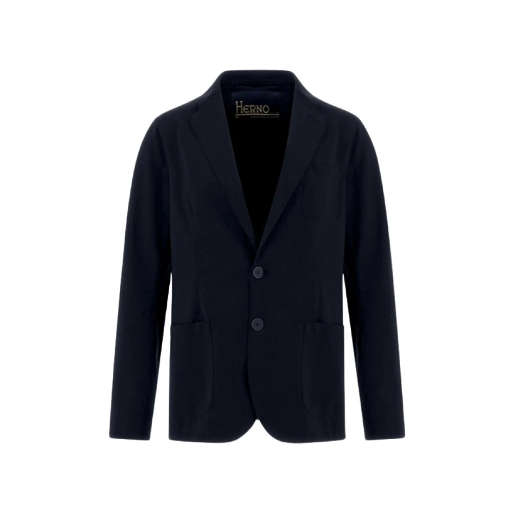 Herno Mannelijk Blauw Jassen Heren, M, Nylon, Light Scuba Blazer