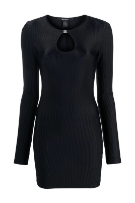 black-keyhole-mini-dress