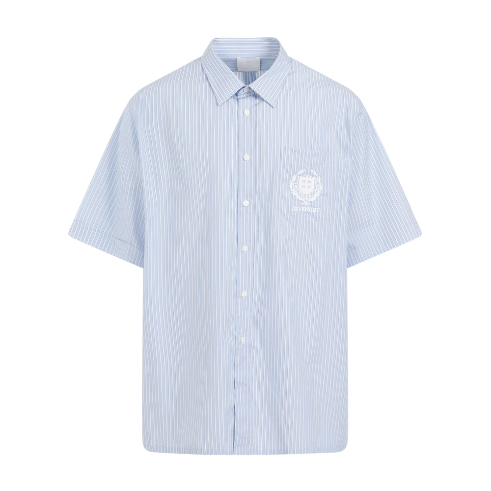 Givenchy Short Sleeve Shirt Pocket Blue Heren