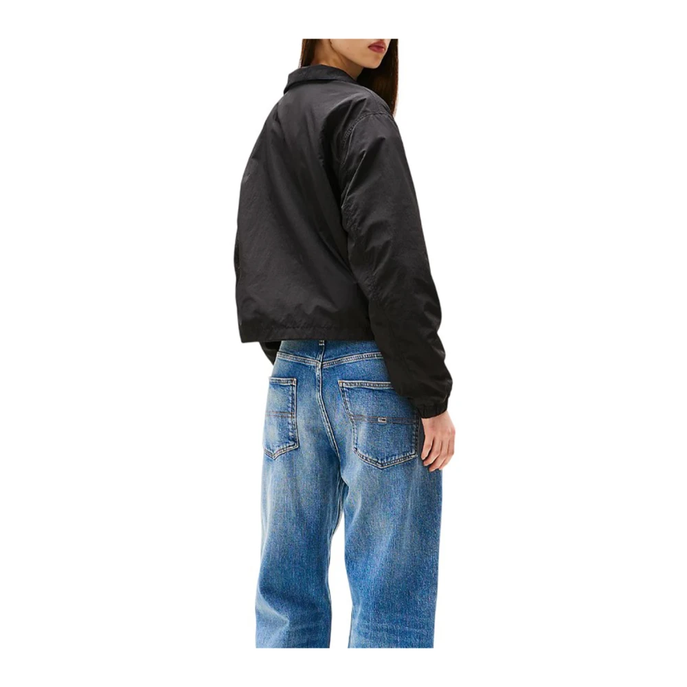 Tommy Hilfiger Casual Zip-Up Jacket met hoge kraag Black Dames