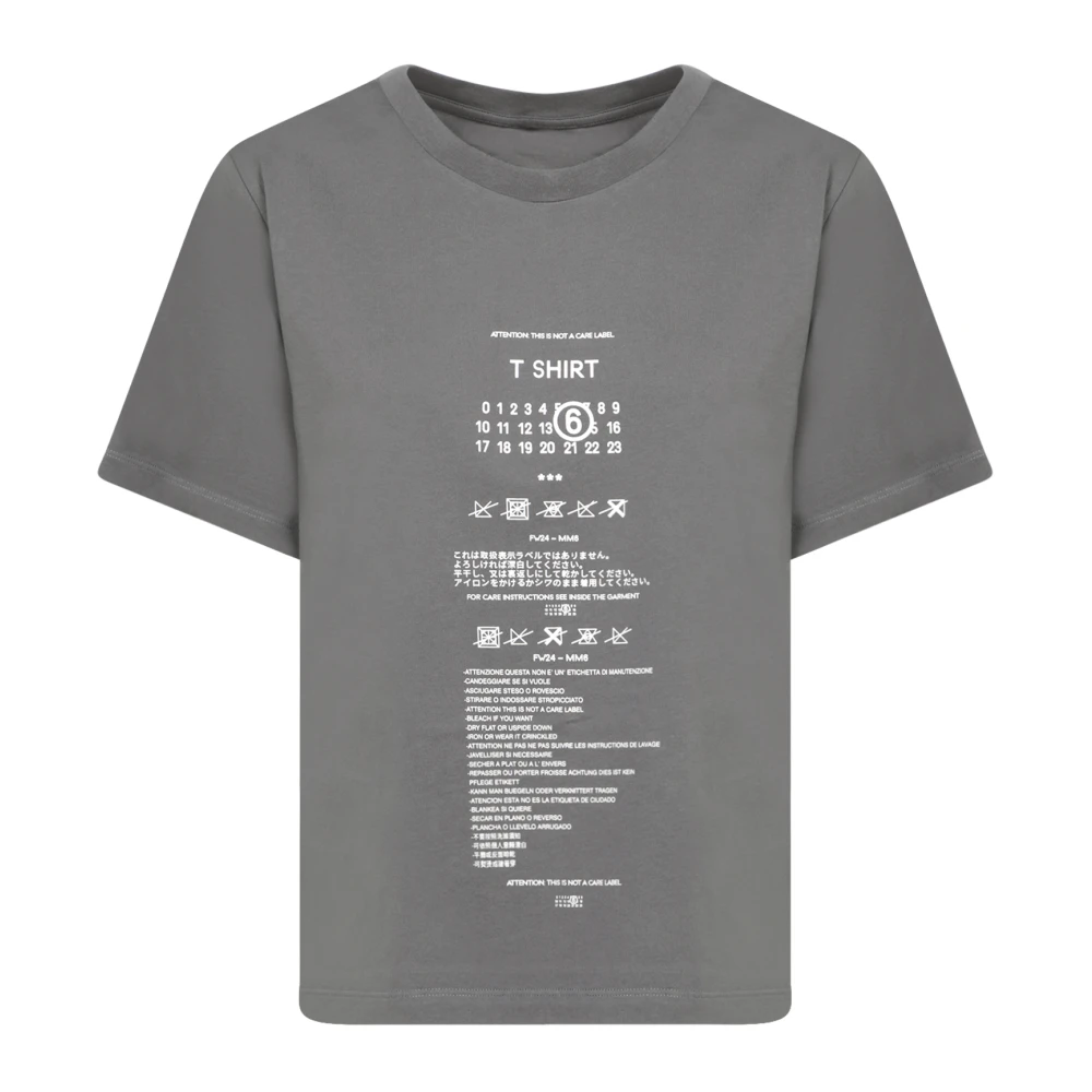 MM6 Maison Margiela T-Shirt Gray Dames