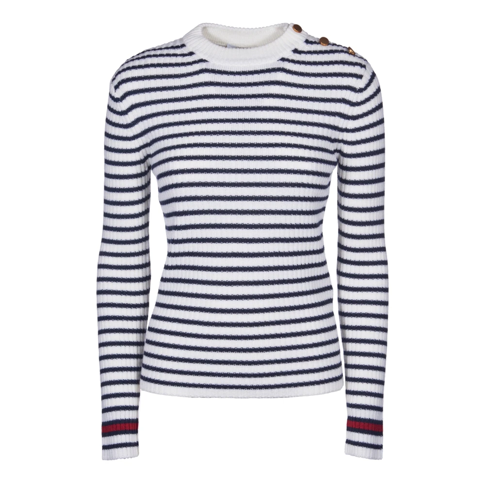 Max Mara Blauwe wollen trui met lange mouwen Blue Dames