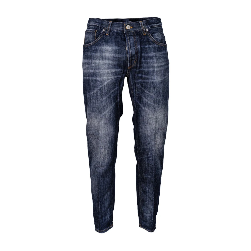 Dondup Heren Carrot Fit Jeans Lage Taille Gemaakt in Italië Blue Heren