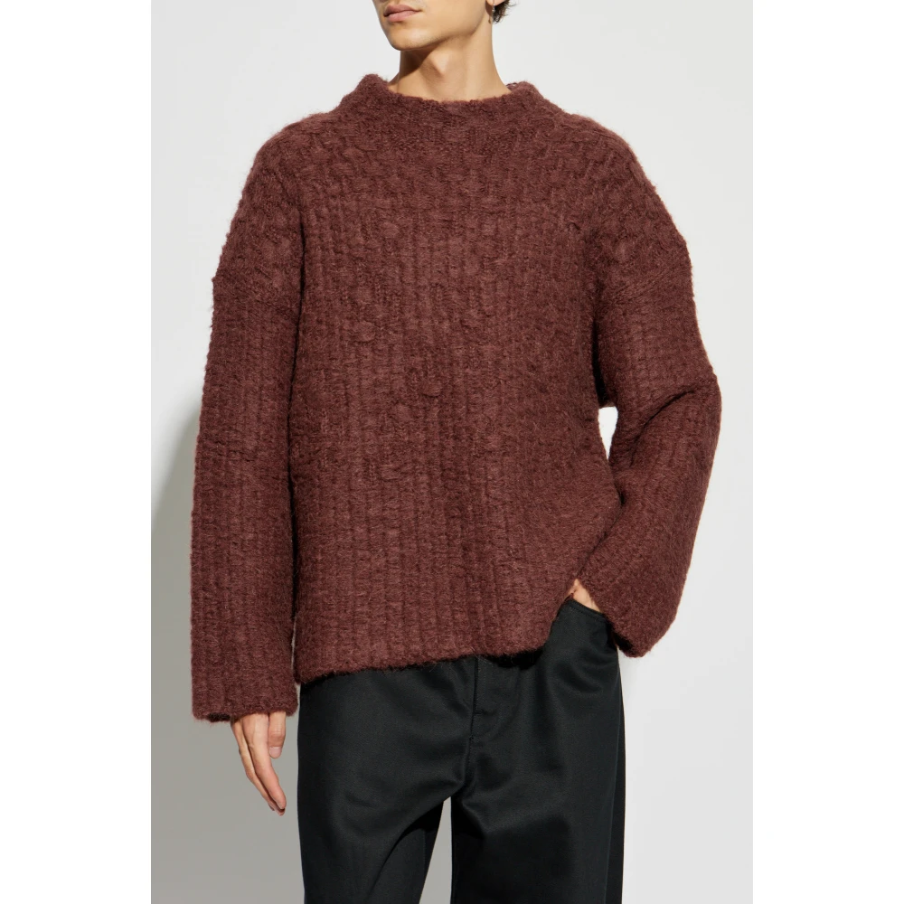 Jil Sander Trui met opstaande kraag Brown Heren