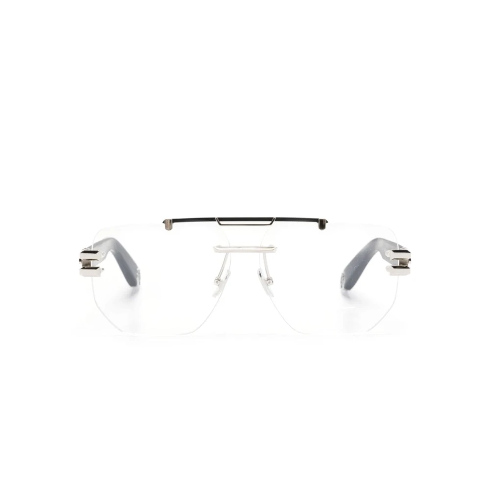 Philipp Plein Zilveren Optisch Frame Bril Gray Unisex